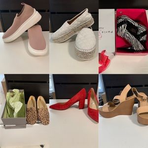 6 pairs of shoes / all for $30 / various sizes